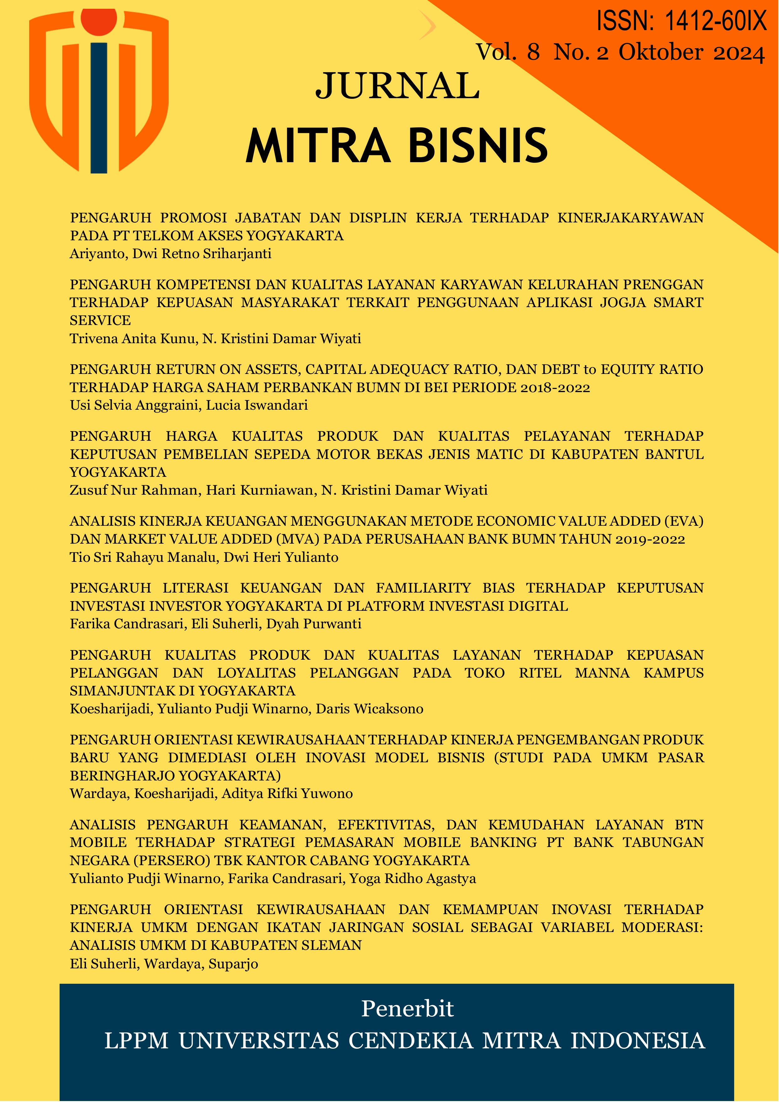 Lihat Vol 8 No 2 (2024): Jurnal Mitra Bisnis Vol. 8