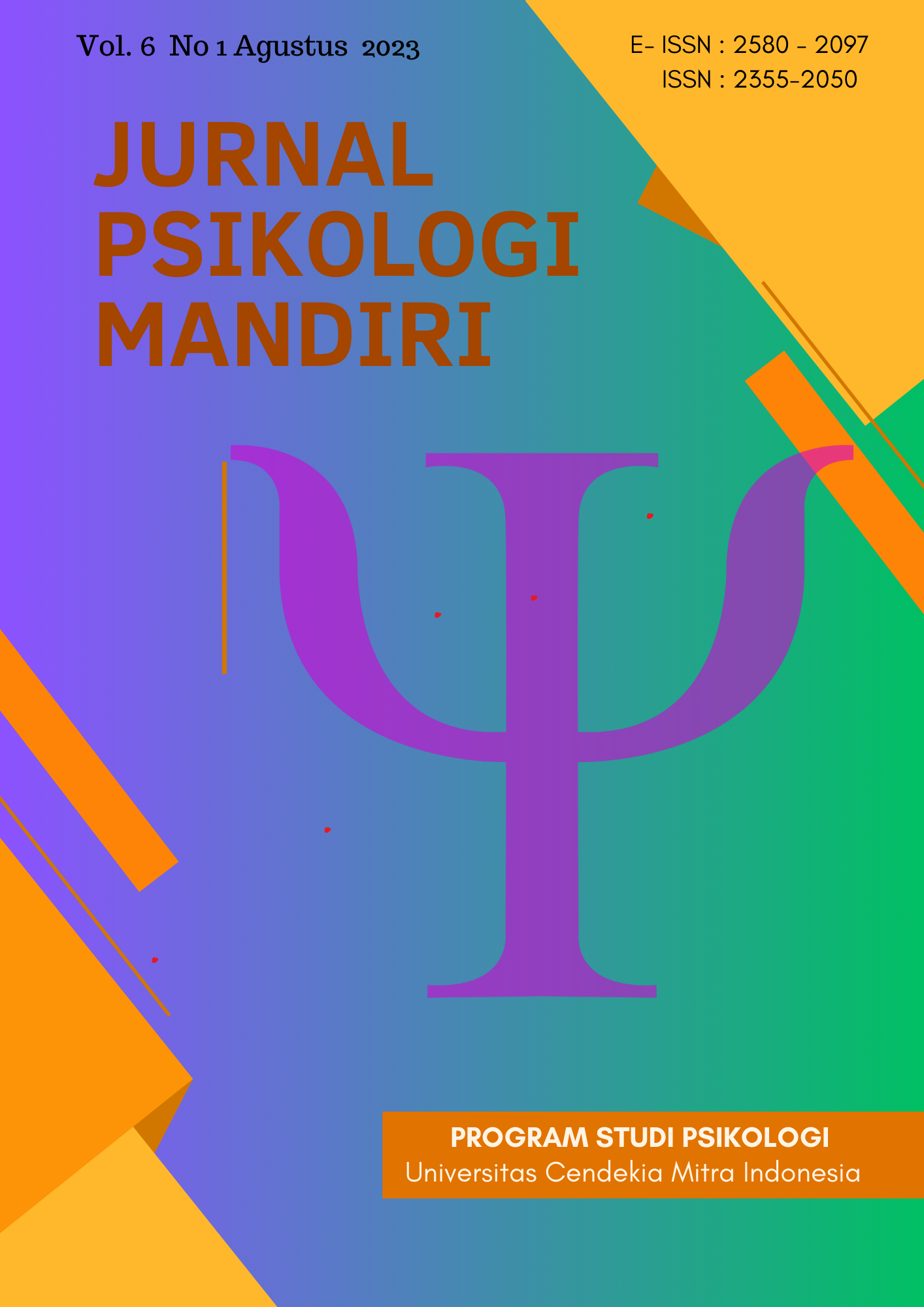 					Lihat Vol 6 No 1 (2023): Jurnal Psikologi Mandiri Vol. 6
				